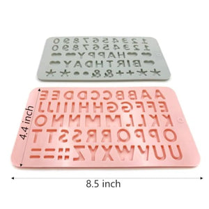 2Pcs Reusable Silicone Letter Number Molds VelnoraUSA