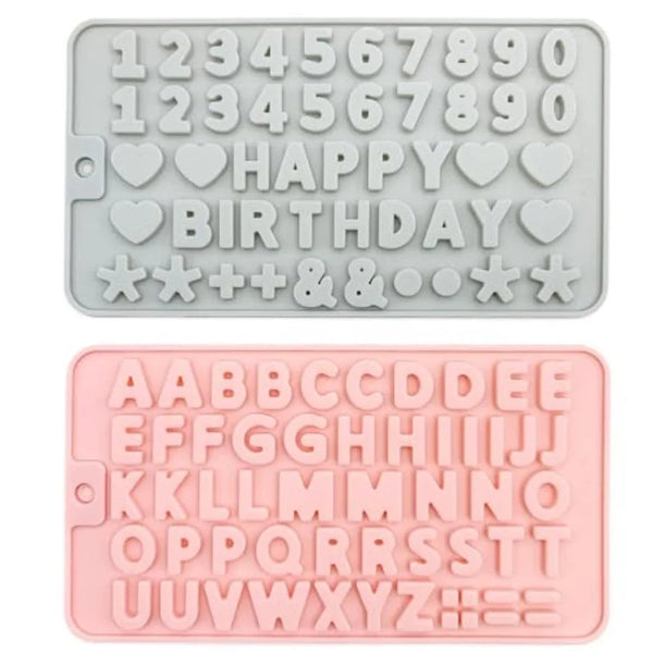 Reusable Silicone Letter and Number Molds