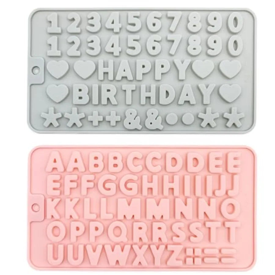 Reusable Silicone Letter and Number Molds