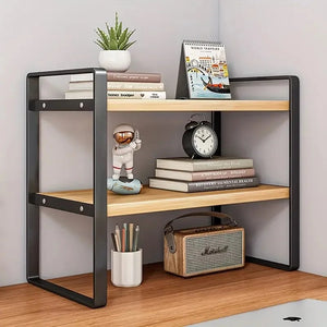 Lusqi 2 Tier Shelf Desktop Storage VelnoraUSA