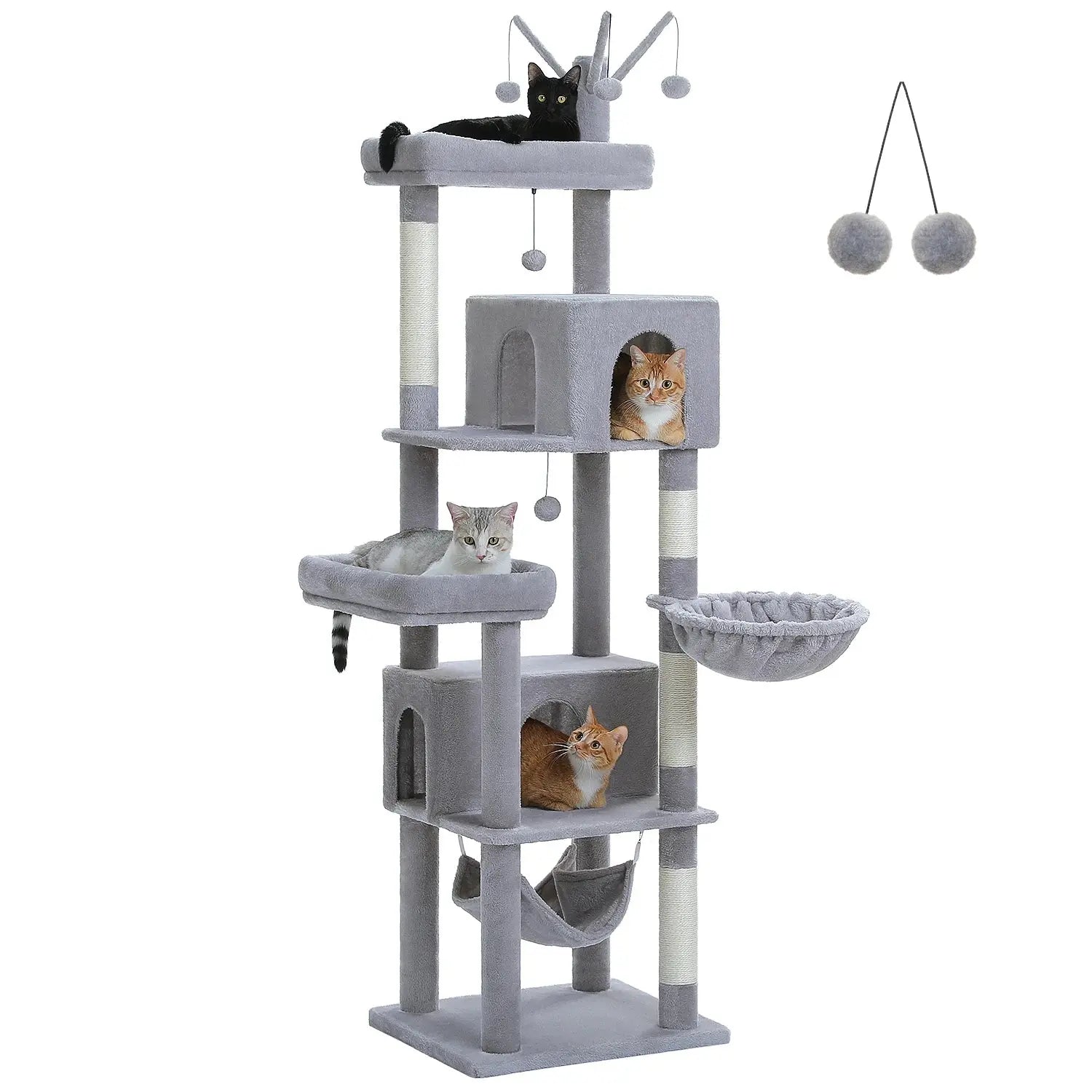 190Cm Large Cat Tree 6-Level Cat VelnoraUSA