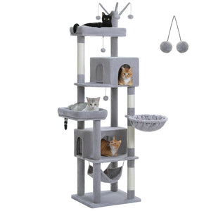 190Cm Large Cat Tree 6-Level Cat VelnoraUSA