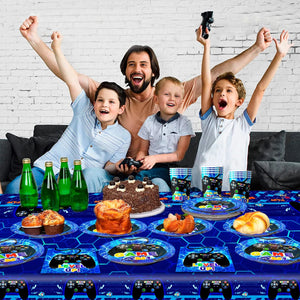 Gamer Birthday Decorations Blue 65Pcs Gaming VelnoraUSA