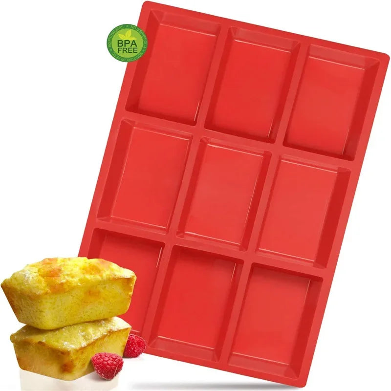 1Pc 9-Cavity Silicone Mini Loaf Pan VelnoraUSA