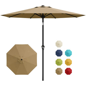 9Ft Patio Umbrella with Crank Tilt