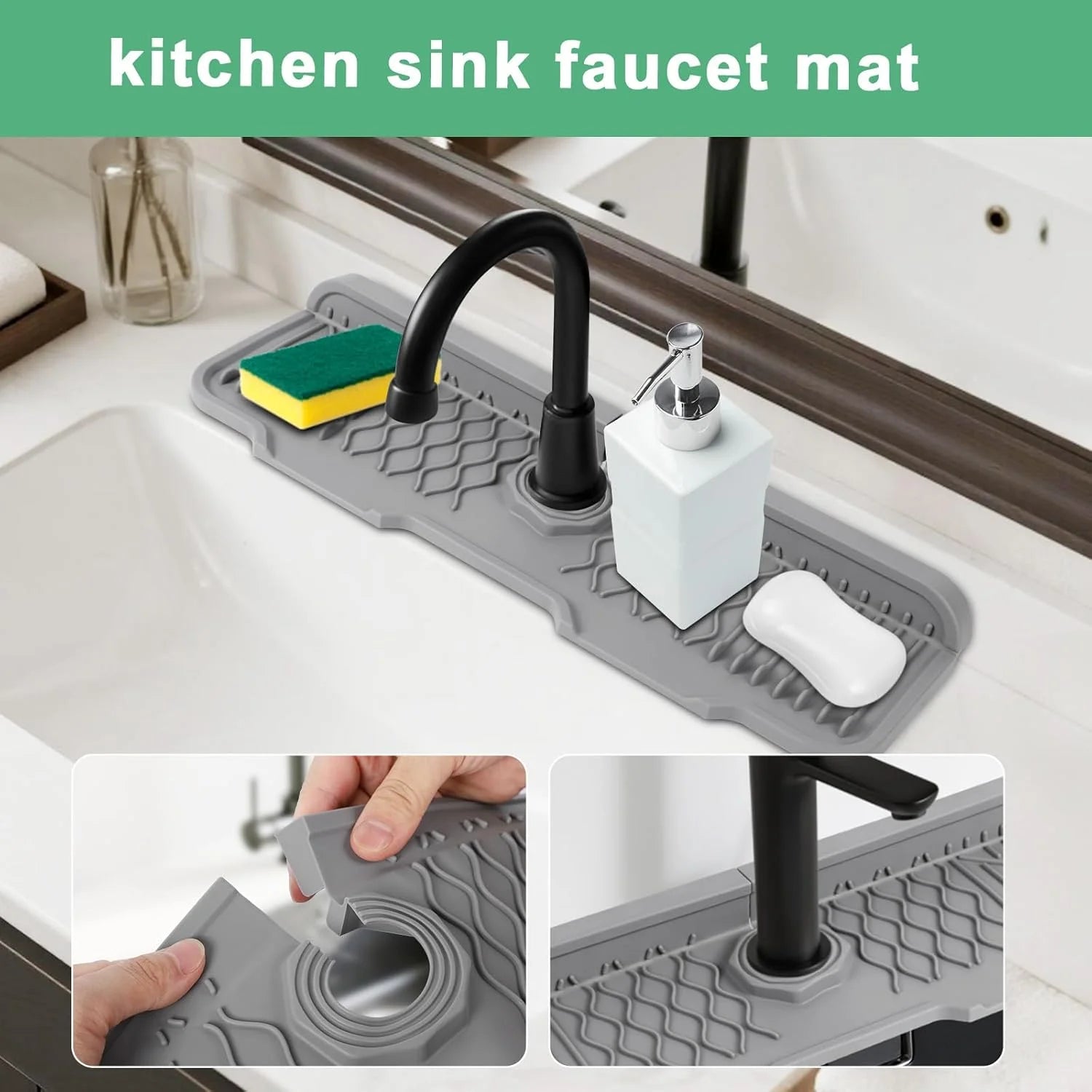 Kitchen Sink Splash Guard Silicone Faucet VelnoraUSA