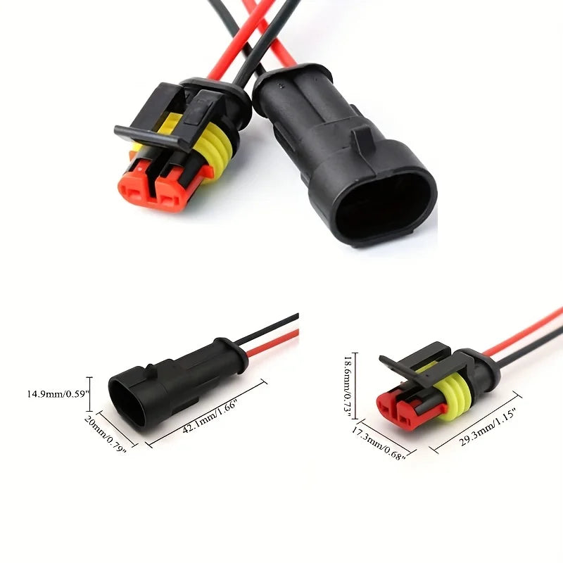 2 Pin Electrical Wire Connector Set
