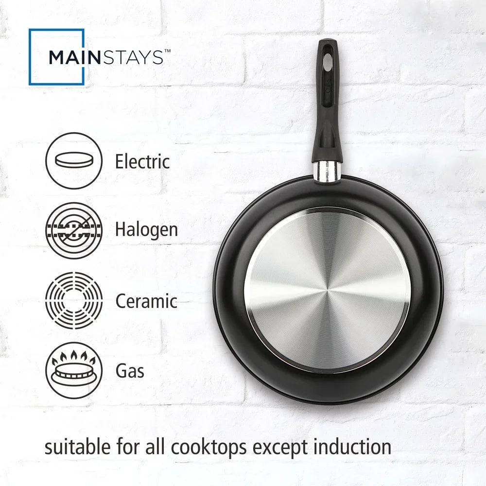 3-Piece Nonstick Skillet Set Aluminum Cookware VelnoraUSA