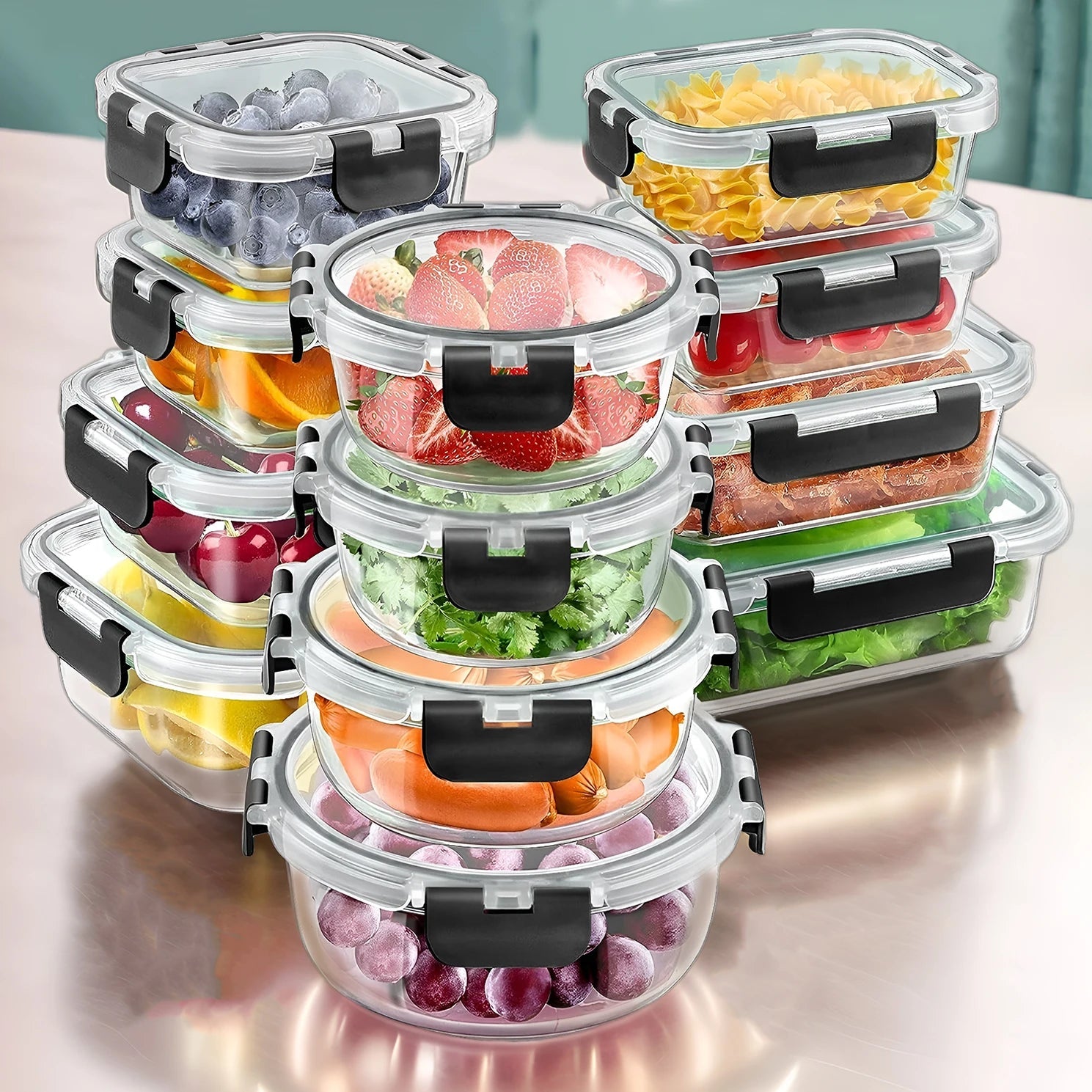 Glass Food Storage Lunch Box Set