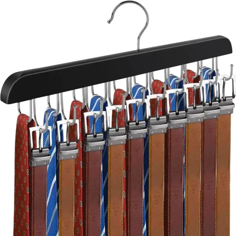 Wooden Belt Rack Organizer