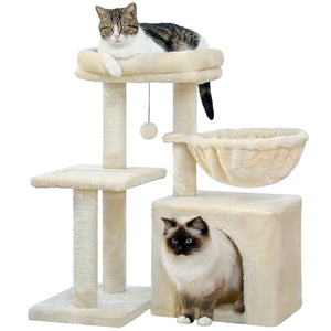 Small Cat Tree Cat Tower Natural VelnoraUSA