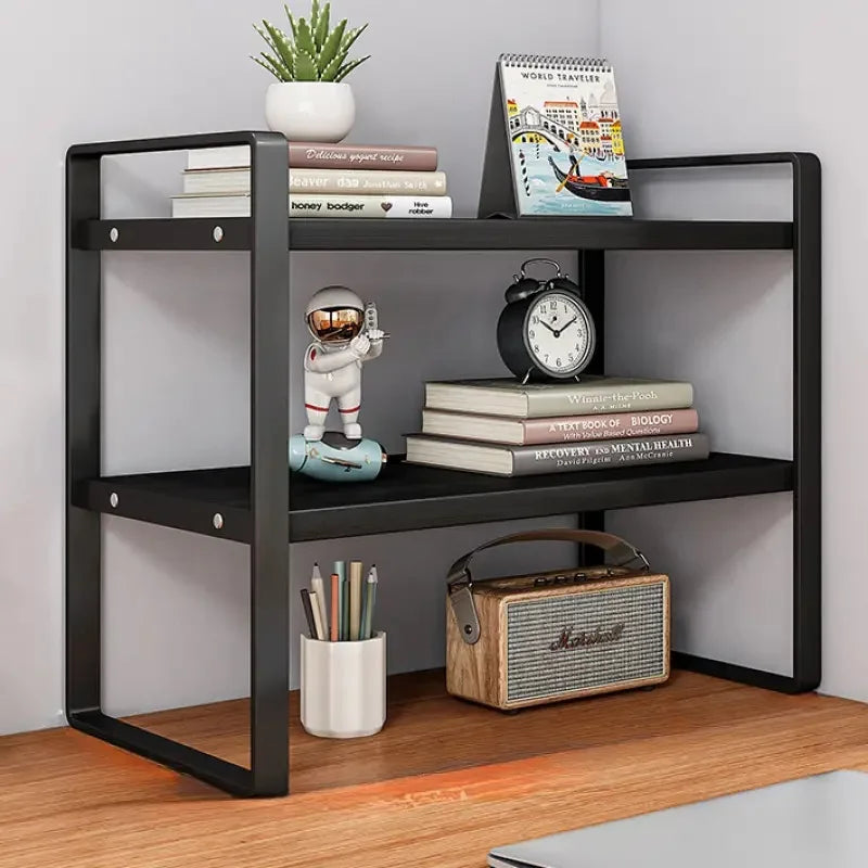 Lusqi 2 Tier Shelf Desktop Storage VelnoraUSA