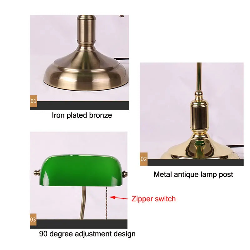 European Bank Table Lamp Retro Creative VelnoraUSA